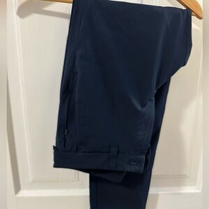 Navy Lululemon commission pants.